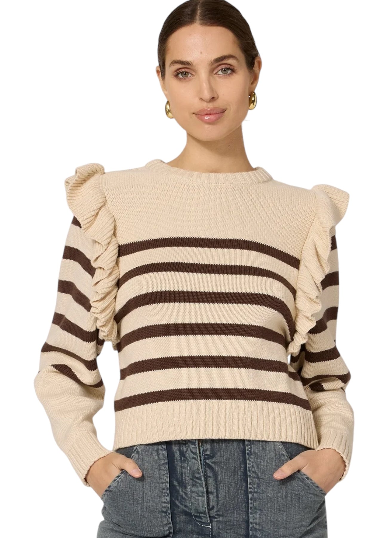 Blair Sweater Cream/Brown / Xs Blair Sweater Cream/Brown / Xs