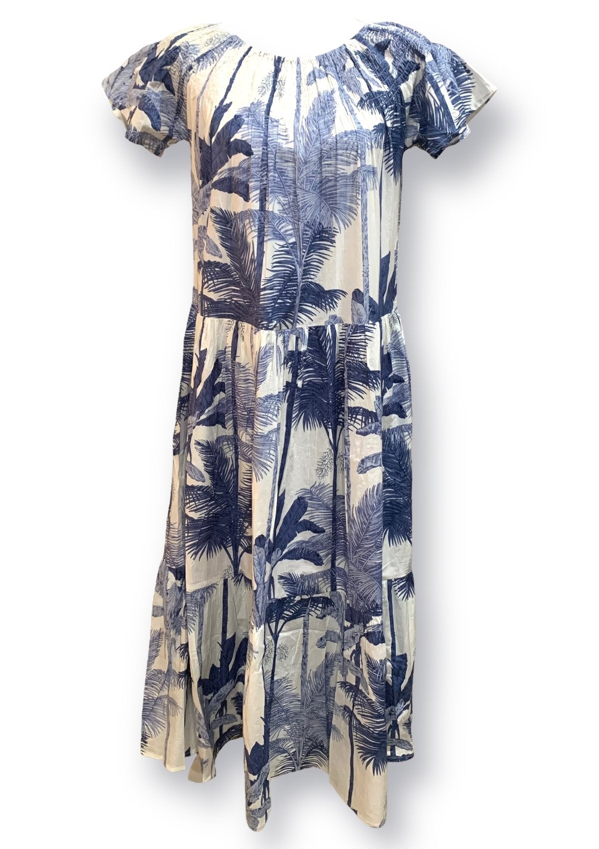 Momposina Leaf Blue Dress - Georgia Kate Momposina Leaf Blue Dress - Georgia Kate