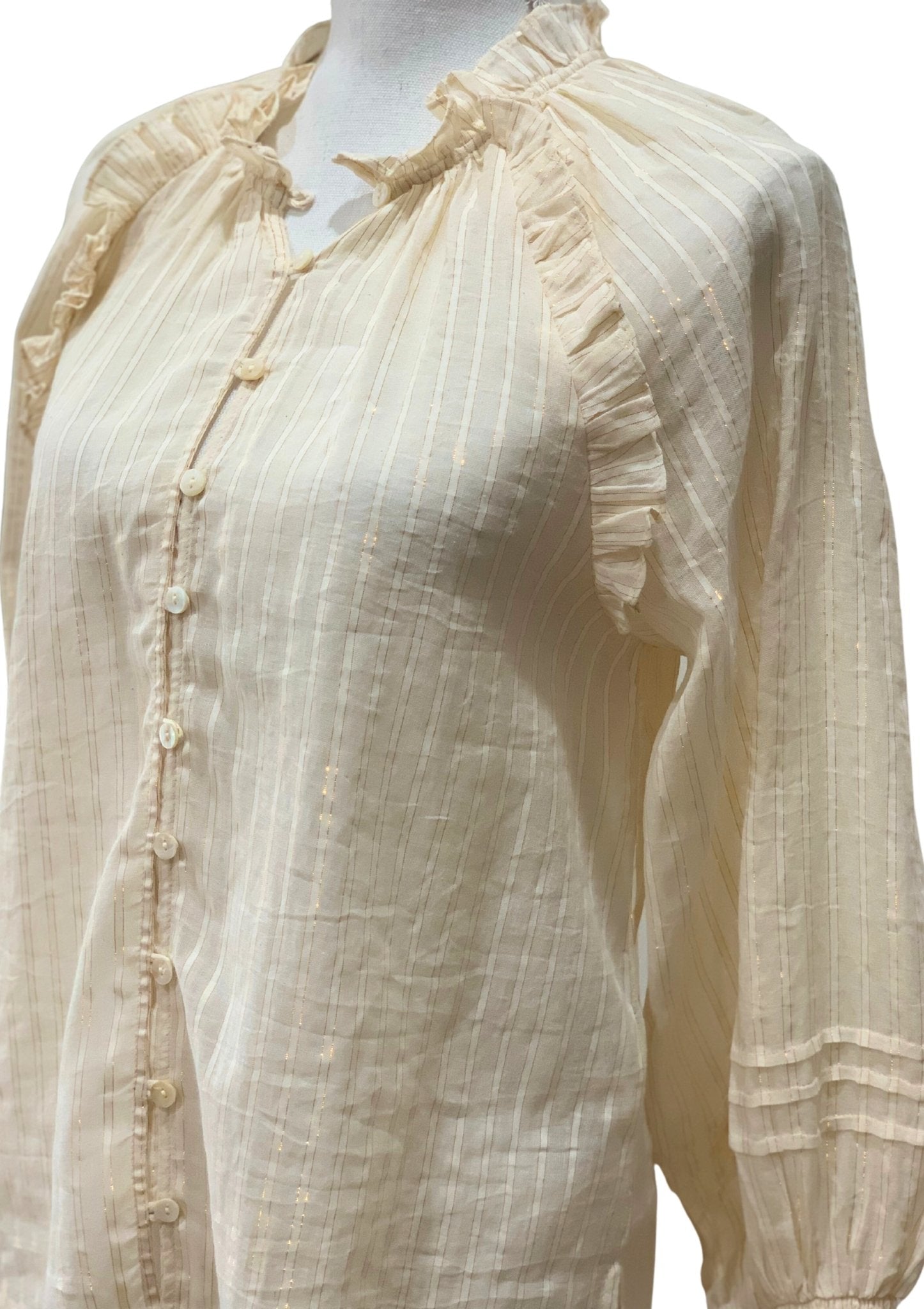 Ari Button Front Blouse | Ivory