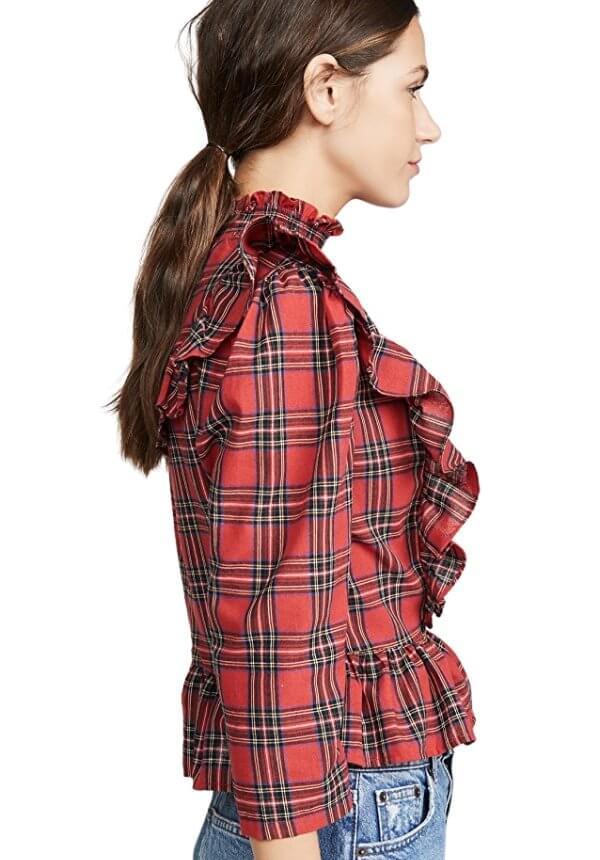 Tartan 2025 peplum top