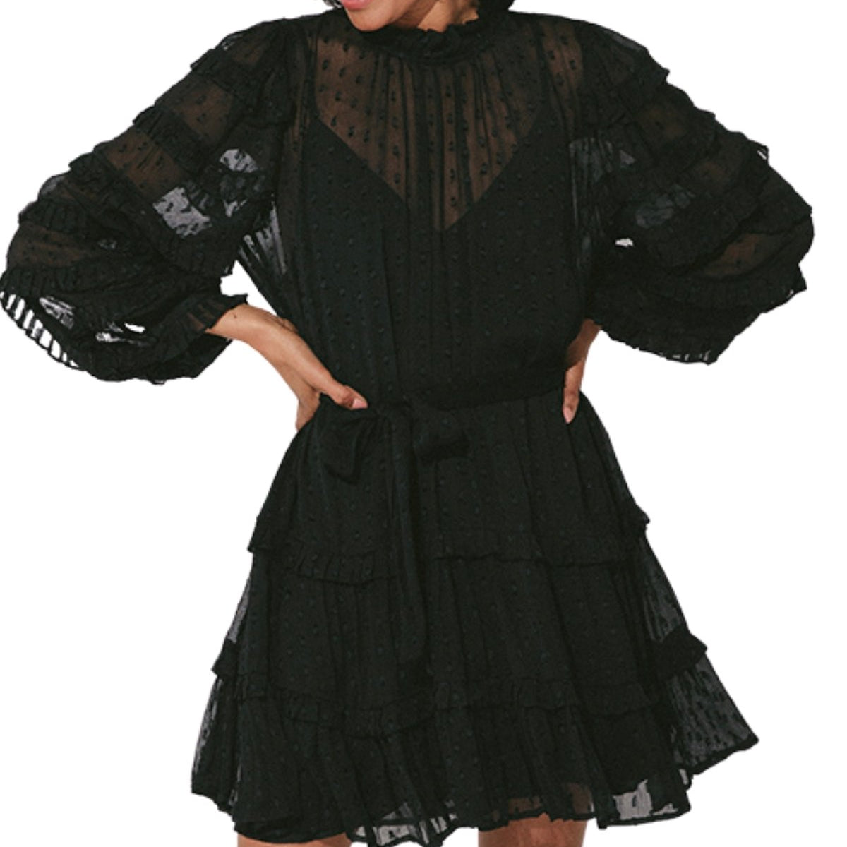 Lacey Mini Dress | Black