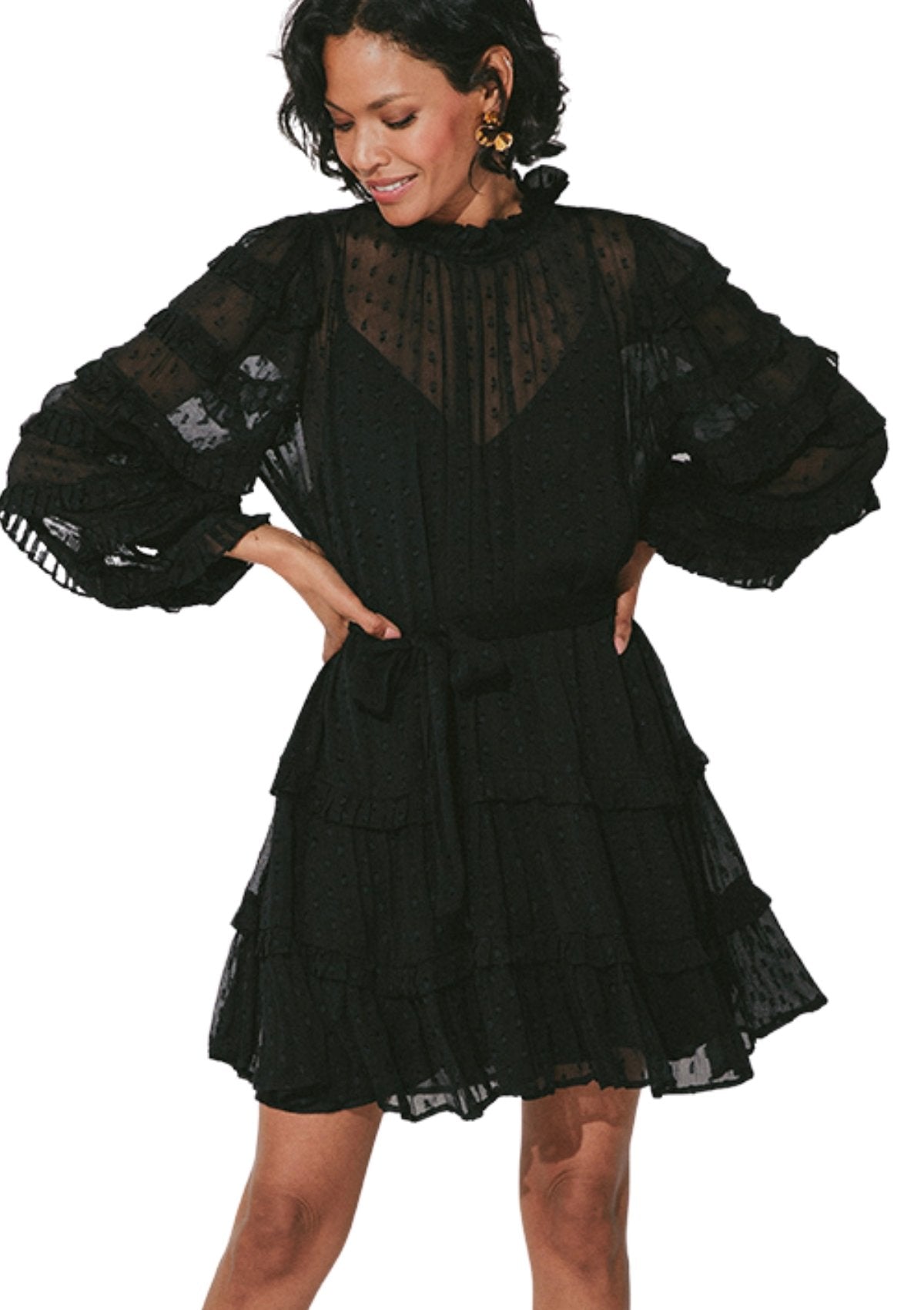 cleobella-lacey-mini-dress-black-dress-georgia-kate